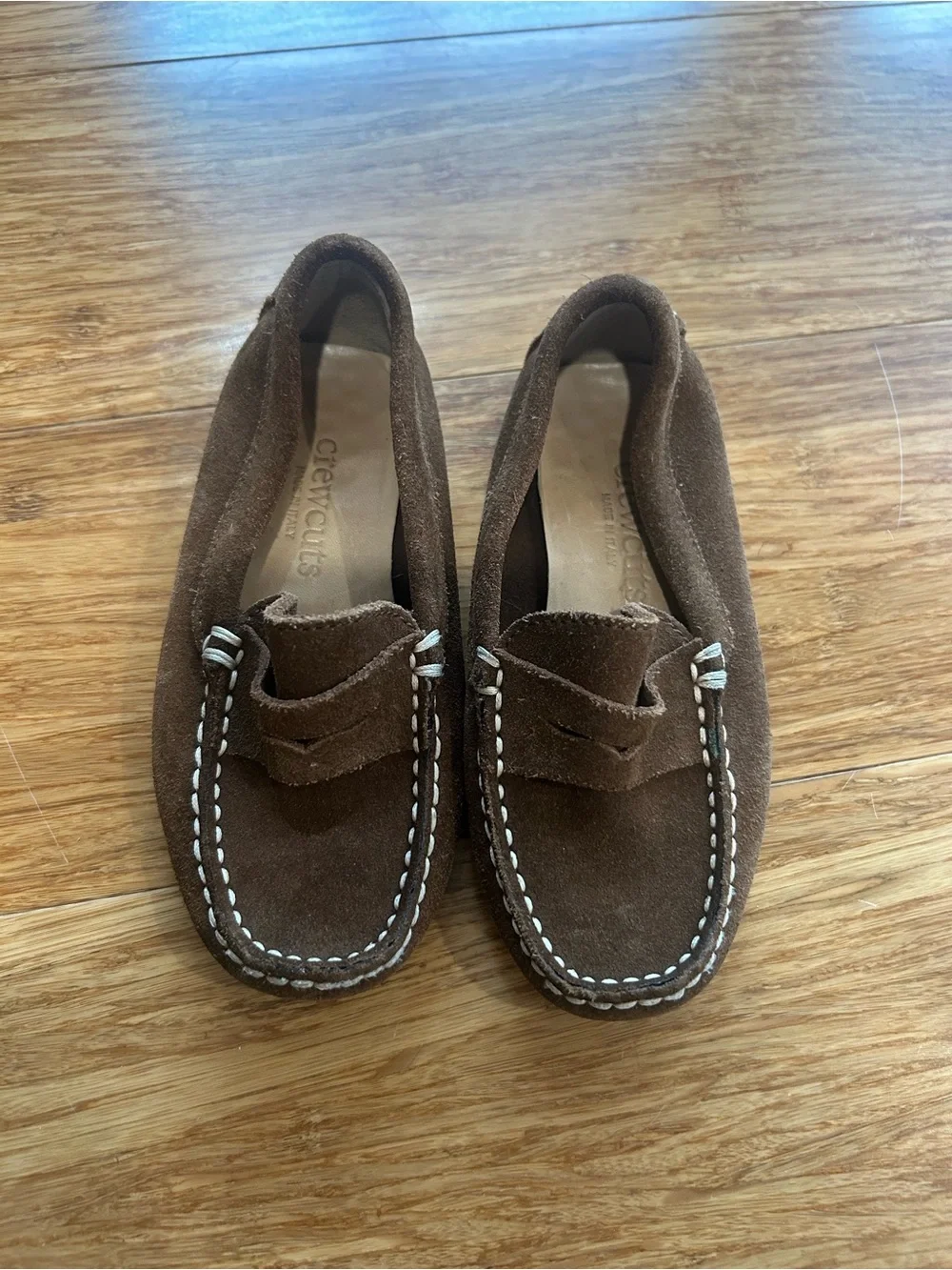 J.Crew Crewcuts Brown Suede loafers